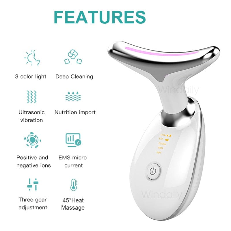 Neck Face Beauty Device Facial Lifting Machine EMS Face Massager Reduce Double Chin Anti Wrinkle Skin Tightening Skin Care Tools Relax & Relieve